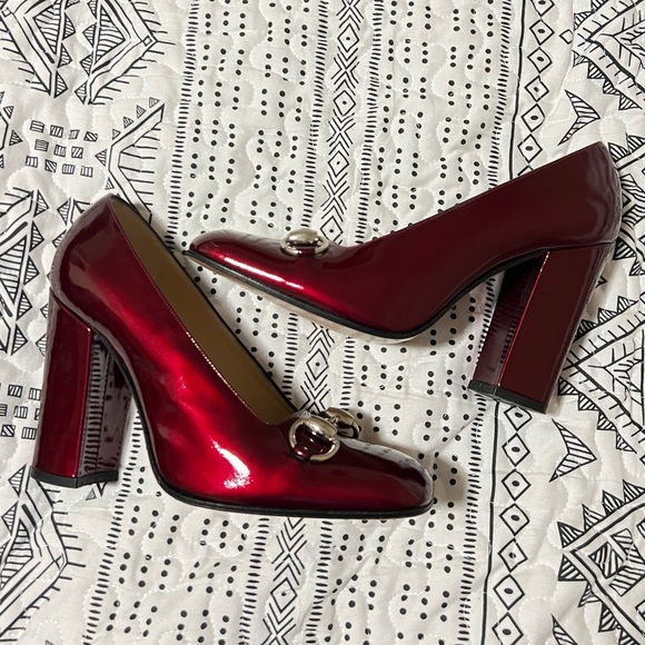 Gucci horsebit block heel square toe - Picture 2 of 10